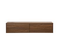 Meuble TV mural finition bois foncé noyer L140 cm FLEXO