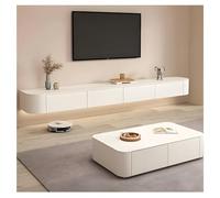 Meuble TV Mural | Meuble TV Suspendu | Meuble TV Moderne Avec Tiroirs Et Support Pour Routeur, Avec Étagère De Rangement Sous Le Téléviseur(160CM)