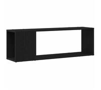 Meuble TV mural moderne - vidaXL - 100x24x63 cm - Noir - Bois d'ingénierie - Étagères intégrées - Design minimaliste