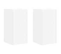 Meuble TV mural moderne - vidaXL - Blanc - Bois d'ingénierie - 30x31x60 cm - 2 portes - 2 étagères - Gain de place