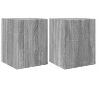 Meuble TV mural Montage mural 2 pcs Gris Sonoma 30 x 31 x 40 cm