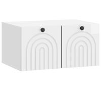 Meuble TV mural Montage mural Blanc brillant 59,5 x 41 x 30 cm