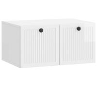 Meuble TV mural Montage mural Blanc brillant 59,5 x 41 x 30 cm