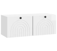 Meuble TV mural Montage mural Blanc brillant 78,5 x 31 x 30 cm