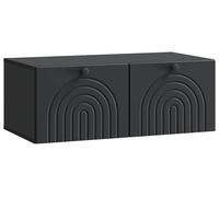 Meuble TV mural Noir 78,5 x 41 x 30 cm Bois d'ingénierie