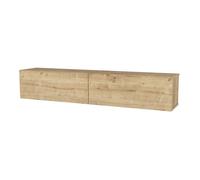 Meuble TV mural Nolven 160 x 32 x 30 cm effet chêne