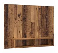 vidaXL Ensemble Meuble TV Montage Mural Bois Ancien 120 x 23,5 x 90 cm, Meuble TV Tendance, Armoire Murale Rustique, Gain de Place, Rangement modulable, déco de Salon