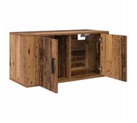 Meuble TV mural - vidaXL - Bois ancien - 80x34,5x40 cm - Bois d'ingénierie - 2 portes - Poids maximal 60 kg