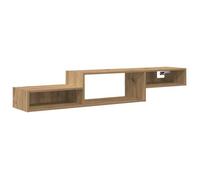 Meuble TV mural - vidaXL - bois d'ingénierie - chêne artisanal - fixation murale - 150 x 28 x 26 cm(720220)