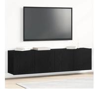 Meuble TV mural VidaXL chêne noir 160 x 30 x 41 cm - 2 modules, bois d'ingénierie