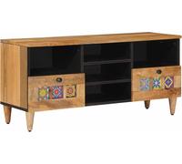 Meuble TV Naturel 100 x 33 x 46 cm Bois de mangue massif