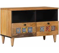 Meuble TV Naturel 70 x 33 x 46 cm Bois de mangue massif