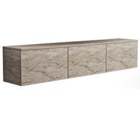Meuble TV Néon Lumineux - Travertin 160 x 35 x 32