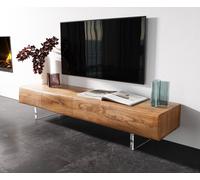 Meuble -TV New Live-Edge 175 cm acacia naturel 4 portes pied acrylique