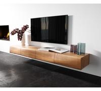 Meuble-TV New Live-Edge 200 cm acacia naturel 4 portes flottantes