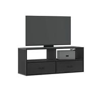 vidaXL Meuble TV en bois d'ingénierie et métal 100x31x39,5 cm Noir