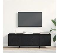 Meuble TV - Noir Chêne - 120x30x40,5 cm - Bois d'ingénierie - Design contemporain