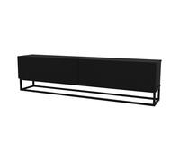 Meuble TV Nolven avec piètement long 180 x 32 x 47 cm noir