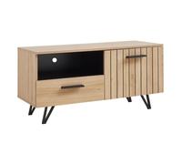 Meuble TV Noppen 100 x 38 x 49 cm effet chêne noir