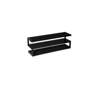 Meuble TV - NorStone - Esse 140 - Noir Satiné - Verres Noirs - Supporte 80 kg