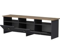Meuble TV Oslo chene anthracite 150 x 36 x h47 cm