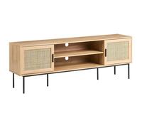 Meuble TV PASCO Rotin Marron clair