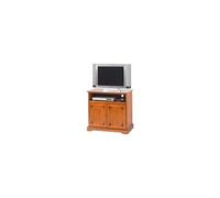 Meuble TV Plateau Pivotant 2 Portes Louis Philippe marron G
