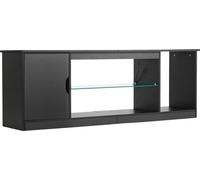 Meuble TV pour téléviseurs jusqu'à 65 pouces, centre multimédia moderne avec étagère en verre