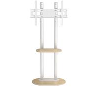 Meuble TV, réglable en hauteur, sur pied, BLANC