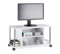 Meuble TV - RELAXDAYS - Blanc - Bois MDF - Laqué - Contemporain - Design