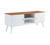 Meuble TV Reyljand 120 x 35 x 50 cm blanc effet teck