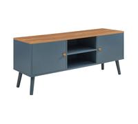 Meuble TV Reyljand 120 x 35 x 50 cm gris effet chêne