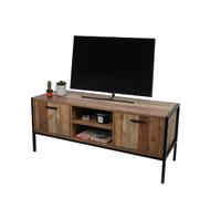 Meuble TV Riverside - 2 Portes - Largeur 124 cm - Métal et Bois