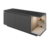 phoenix group AG Minecraft Meuble Bas avec 2 Portes, Compartiment Console, Aspect Carbone Noir