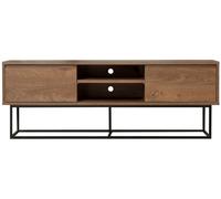 Meuble TV Rodez 140 Noyer, Noir 140 x 50 x 40