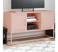 Meuble TV rose 100,5x39x60,5 cm acier Rose G