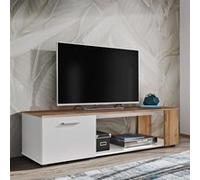 Meuble TV RTV Maze I 150cm Blanc & Naturel Blanc G