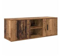 Meuble TV rustique - vidaXL - Bois Ancien - 100x31,5x35 cm - Bois d'ingénierie - 2 portes - 2 étagères