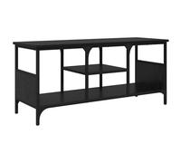 vidaXL Meuble TV Chêne noir 100 x 35 x 45 cm Bois d'ingénierie et fer