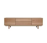 Meuble TV scandinave bois clair chêne 2 portes 2 tiroirs L180cm SID