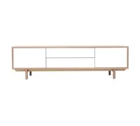Meuble TV scandinave bois et blanc L180 cm SID