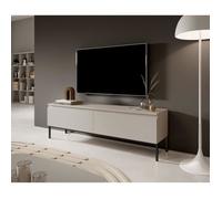 Meuble TV - SELSEY - BEMMI - 150 cm - taupe (gris-beige) - finition mate