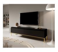 Meuble TV - SELSEY - Bemmi - 175 cm - Noir - Style Scandinave Moderne - Porte(s)
