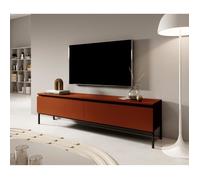 Meuble TV - SELSEY - BEMMI - 175 cm - Rouge brique - 3 portes abattantes