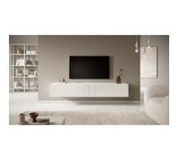 Meuble TV - SELSEY - TELIRE - 175 cm - blanc mat - mélamine