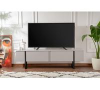 Meuble TV - SERENITY - Gris / Noir - 180 x 50 x 30 cm