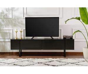 Meuble TV - SERENITY - Noir - 180 x 50 x 30 cm