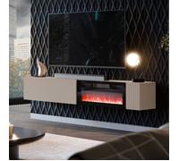 Meuble TV Sindia Dmora, Bois Nobilité Beige 200x29,8x30,5h cm