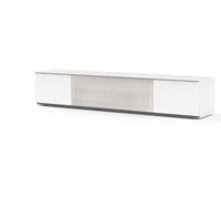 Meuble TV SONOROUS Studio STA 200 Blanc-Gris Porte Textile