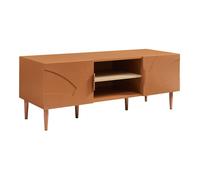 Meuble TV Starvili avec 2 portes 120 x 40 x 45 cm couleur rouille
